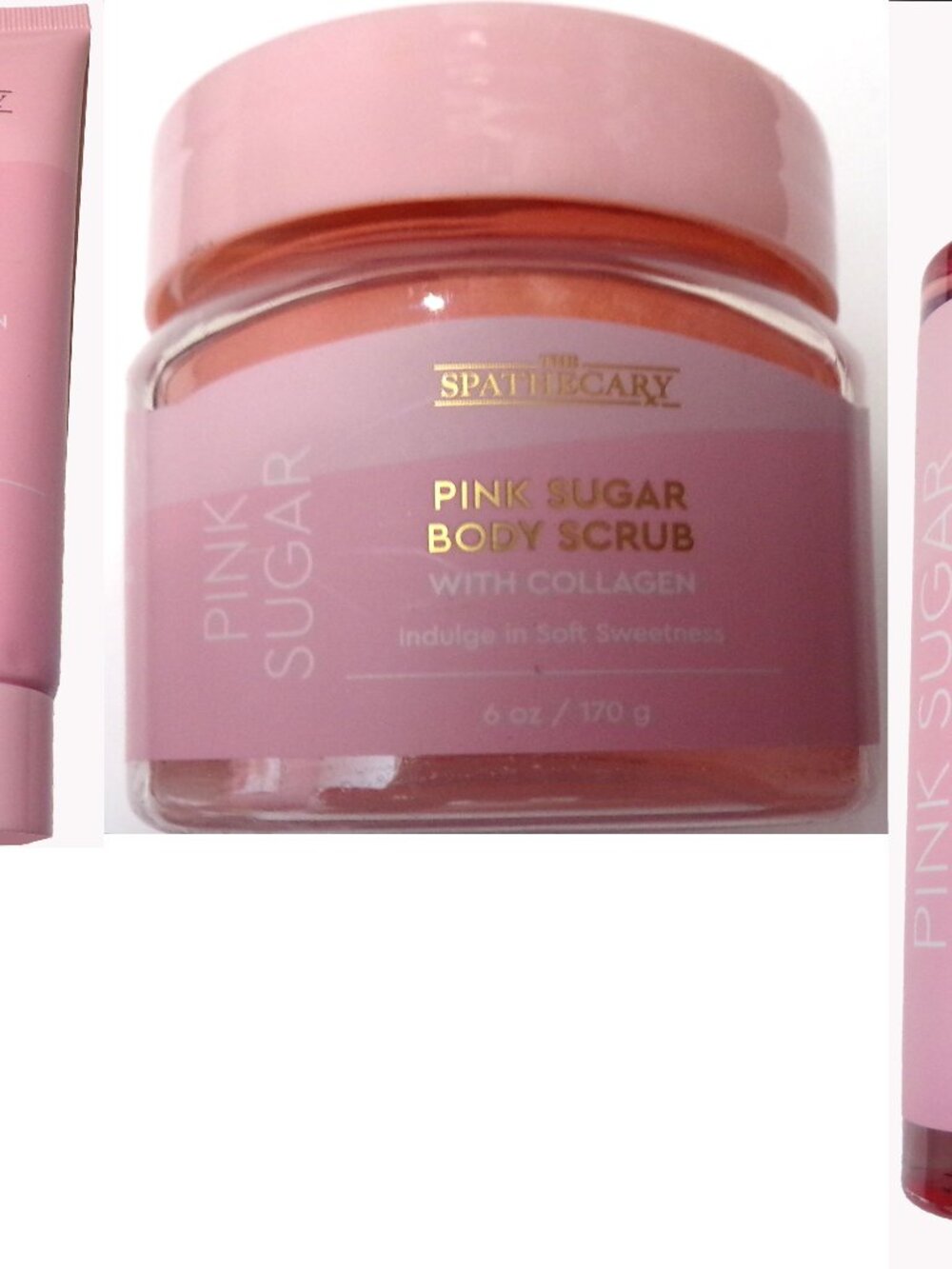 The Spathecary Pink Sugar 3-Piece Bath & Body - Body Scrub, Body Mist, Body Balm